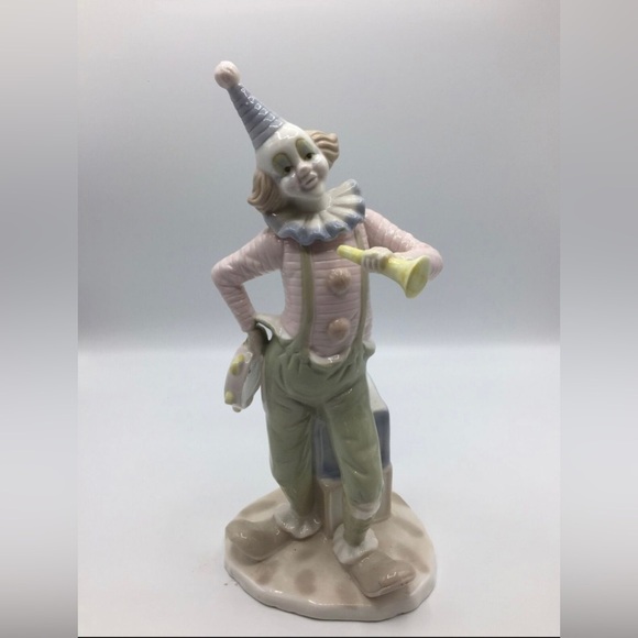 Vintage Clown Figurine – Pastel Nursery Decor – 12” Tall - Picture 1 of 8